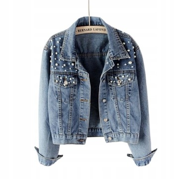 Kurtka damska jeansowa bez kaptura 1019-SKU08340 rozmiar 4XL