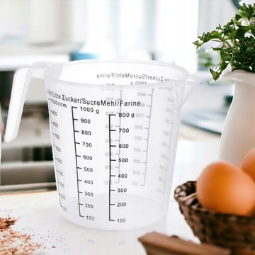 МЕРКА КУХОННАЯ, чашка с весами, кувшин, мерка для муки и сахара, 1л, с ручкой