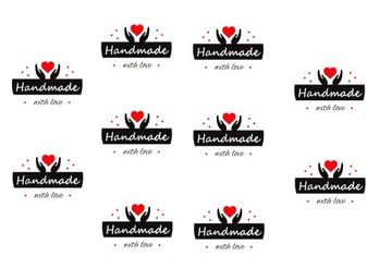 H8 NAKLEJKI HAND MADE 10szt