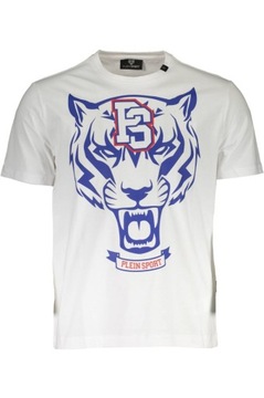 PLEIN SPORT БЕЛАЯ МУЖСКАЯ ФУТБОЛКА С КОРОТКИМИ РУКАВАМИ