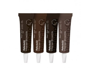 Zestaw do koloryzacji brwi henną Intense Browns Mini, RefectoCil, z 4 żelam