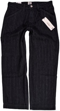 LEE spodnie HIGH WAIST straight NAVY jeans CARPENTER _ W26 L31