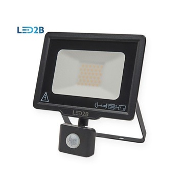 Naświetlacz czarny LED czujnik 30W zimna MH LED2B