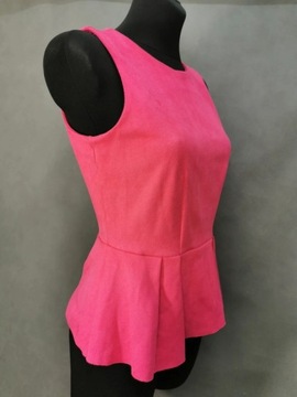 H&M bluzka baskinka różowa zamszowa NOWA 36