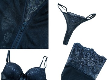 Комплект нижнего белья корсет чулки стринги 8к 38 м