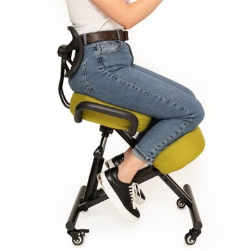 Krzesło ergonomiczne klękosiad do biurka fotel regulowany z pokrowcami