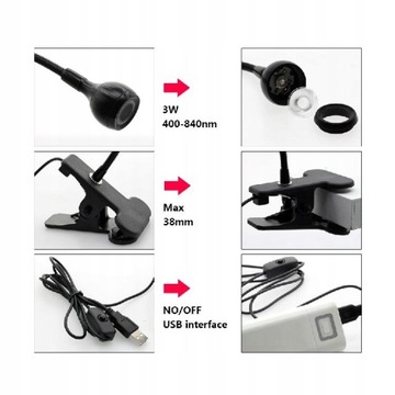 УФ-СВЕТОДИОД УЛЬТРАФИОЛЕТОВАЯ ЯНТАРНАЯ ЛАМПА USB-диод