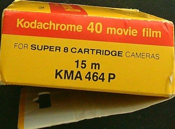 Kodakc hrome 40 super 8 cartridge film 15m kolor KODAK KMA 464P 43lata