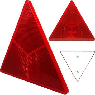 СВЕТООТРАЖАЮЩИЙ ТРЕУГОЛЬНИК, КРАСНЫЙ, КРЕПЛЕННЫЙ С ВИНТАМИ