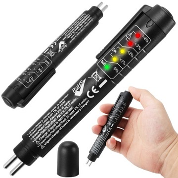 TESTER PŁYNU HAMULCOWEGO CYFROWEGO MIERNIK DO SPRAWDZANIA LED DOT 3 4 5