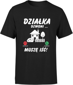 DZIAŁKA DZWONI KOSZULKA MĘSKA Z NADRUKIEM ROZM. S T-SHIRT MĘSKI TSHIRT