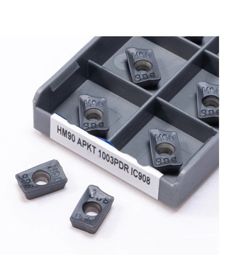Płytki wieloostrzowe APKT1003 PDR IC908 węglik