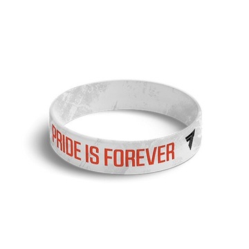 TREC WRISTBAND 041 PRIDE IS FOREVER White opaska