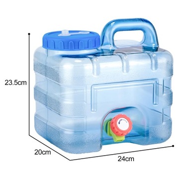 BPA Free Water Container with Spigot, Camping Water Storage Carrier Jug for