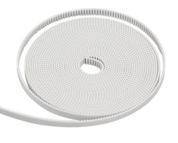 Pasek zębaty GT2 na mb szer 10mm druk 3d CNC - PU poliuretan - biały - 1mb