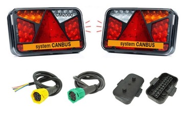Zestaw lampy przyczepki FT-370 wtyczki puszka