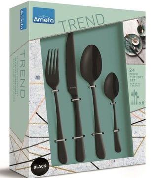 НАБОР СТОЛОВЫХ ПРИБОРОВ AMEFA 48 1410 AUSTIN TREND ЧЕРНЫЙ