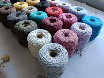 Хлопковая макрама веревка 100 мм 5 мм натуральная скрученная до изделия ручной работы