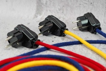 черная вилка с выключателем лофт ретро