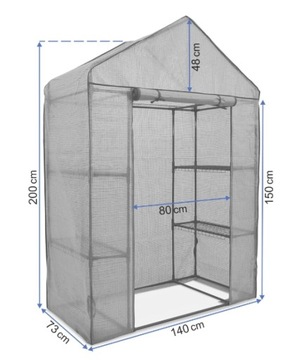 ПОЛКА ДЛЯ САДОВОЙ ТЕПЛИЦЫ ТУННЕЛЬ ИЗ ФОЛЬГИ 4 ПОЛКИ