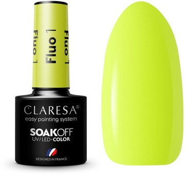 HIT CLARESA FLUO #1 Lakiery Hybrydowe NEONOWE