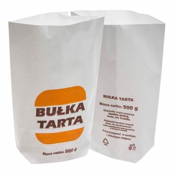 Torebka papierowa 'bułka tarta' biała 10kg