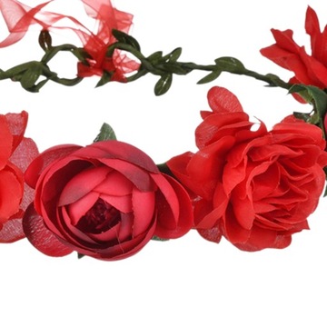 Женская повязка на голову с цветочным принтом Женский головной убор красный