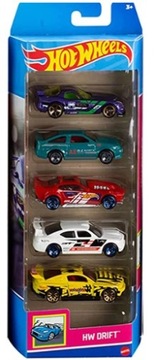 HOT WHEELS AUTO AUTA 5 SZTUK MIX RESORAK HW DRIFT