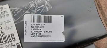 ПОРОГ ВНУТРЕННИЙ ЛЕВЫЙ ПЕРЕДНИЙ VW GOLF VII 5G4809377