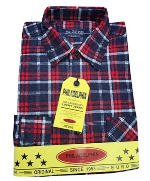 Koszula męska flanelowa flanela w kratę 42/43