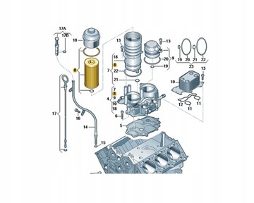 FILTR OLEJE Z TĚSNĚNÍ AUDI A6 A8 057115561M ASO