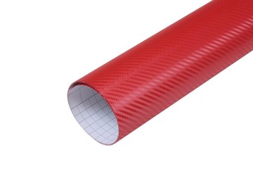 CARBON 3D FOLIA CZERWONA OKLEINA KARBON 152x 50 cm
