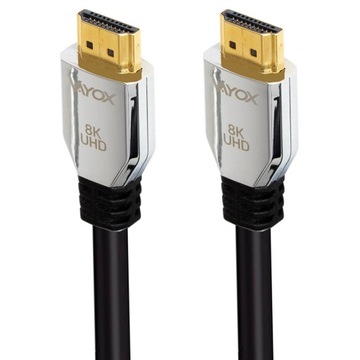 КАБЕЛЬ HDMI 2.1 8K СВЕРХВЫСОКОСКОРОСТНОЙ 48 Гбит/с eARC FHD 240 Гц VAYOX 3 м