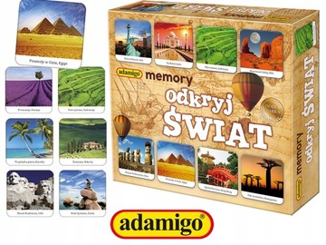 Adamigo ODKRYJ ŚWIAT Gra Pamięciowa MEMORY