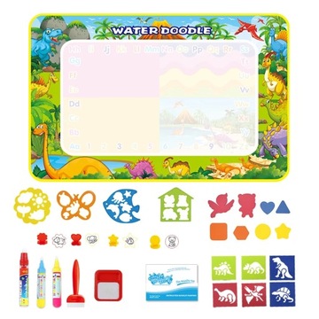 Kids Water Doodle Mat Dinosaur Style Drawing Mat Educational Toys Coloring