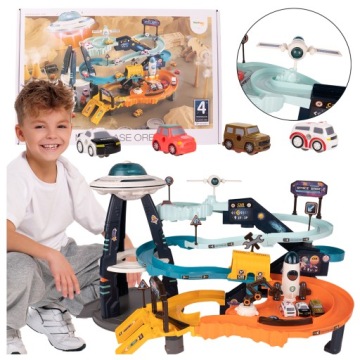 АВТОМОБИЛЬНАЯ ТРЕК ГОРКА парковка ЛИФТ ПРОСТРАНСТВЕННАЯ БАЗА СОУС НЛО 4 МАШИНЫ