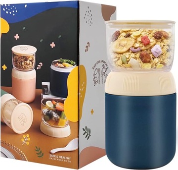 Pojemnik na lunch 300+400ml Kubek na żywność #i188