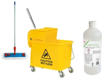 Zestaw sprzątający WÓZEK + MOP 50cm + PŁYN 1L