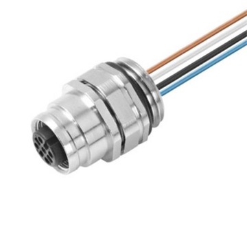 Złącze okrągłe przemysłowe SAIE-M12B-8-0.5U-FP-M16