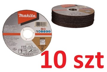 10x Makita Tarcza do metalu INOX Extra Cienka 1mm