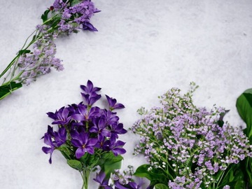 ЖАСМИН ИСКУССТВЕННЫЕ ФИОЛЕТОВЫЕ ЦВЕТЫ ГУСТОЙ БУКЕТ ВЕСЕННИХ ЦВЕТОВ