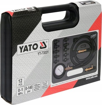 YATO MIERNIK CIŚNIENIA OLEJU 0-140 PSI 12 SZTUK PRÓBNIK TESTER YT-73031