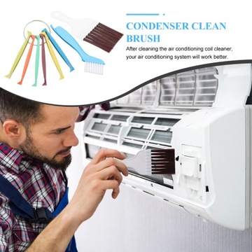 ЩЕТКА ДЛЯ ГРЕБЕНКИ СИСТЕМЫ КОНДИЦИОНИРОВАНИЯ ВОЗДУХА С ЛЕЗВИЯМИ КОНДЕНСАТОРА