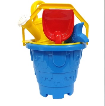 DUŻY ZESTAW DO PIASKU, WIADERKO KONEWKA, 7 EL.