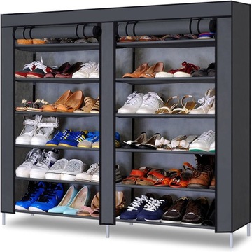 SZAFA NA BUTY TEKSTYLNA MATERIAŁOWA SKŁADANA ORGANIZER GARDEROBA 12X PÓŁKA