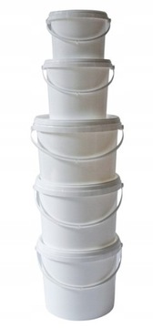 КРУГЛОЕ ПЛАСТИКОВОЕ ВЕДРО С КРЫШКОЙ 20 Л БЕЛАЯ ПИЩЕВАЯ КОММЕРЧЕСКАЯ ТОРГОВЛЯ