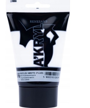RENESANS A'KRYL Farba akrylowa 100 ml 56-Biel Fluorescencyjna