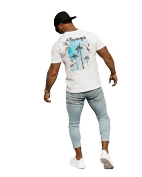 T-shirt męski OLAVOGA FLOYD biały - XL