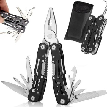 SOLIDNY SCYZORYK WIELOFUNKCYJNY 15w1 MULTITOOL NOŻYK SURVIVAL PREZENT