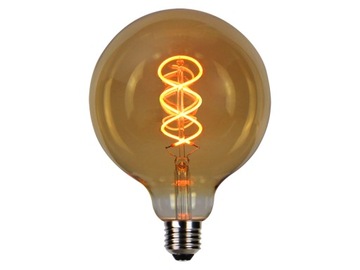 Żarówka LED E27 4W FILAMENT G125 RETRO VINTAGE ZŁOTA ŚCIEMNIALNA 1800K